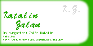 katalin zalan business card